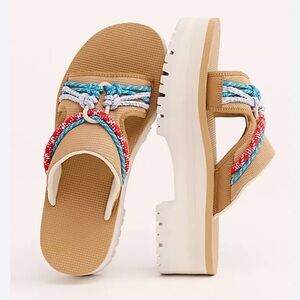 Free People x TEVA Multicolor Rope Sandals